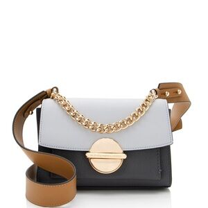 Marc Jacobs Leather Crossbody Bag The Tuck Lock 
Gray & Light Gray Colorblock